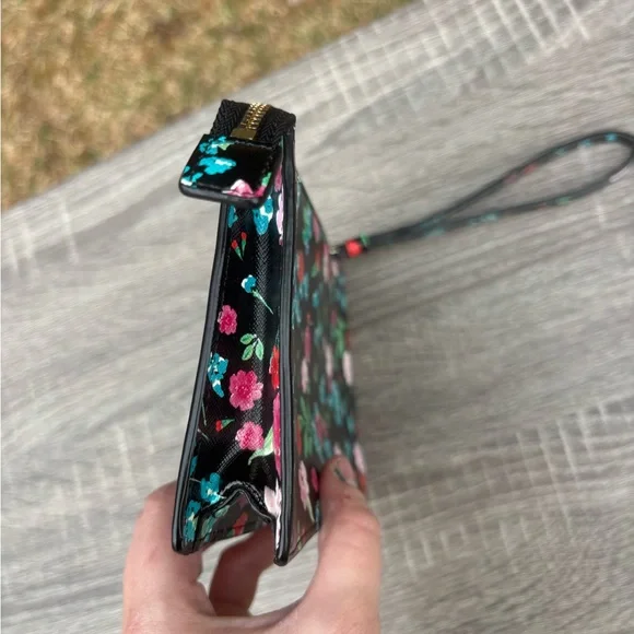 Kate Spade Black Floral Patent Wristlet - Picture 10 of 15